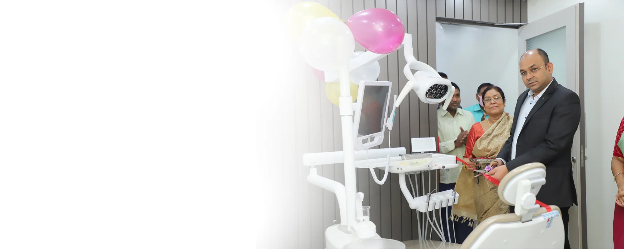 Ribbon-cutting at the opening of the Vista Smiles clinic